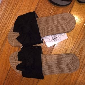 BLACK KNOTTED BOW ESPADRILLE